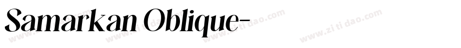 Samarkan Oblique字体转换